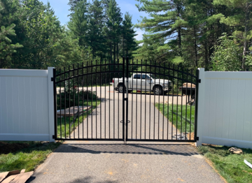 Fortima on double driveway gate hulme fence