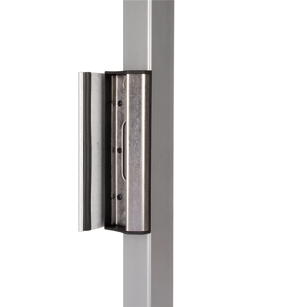 Cerradero De Puerta De Acero Inoxidable – Borde Largo 84x97mm, Para Apertura Exterior, Con Tornillos Incluidos