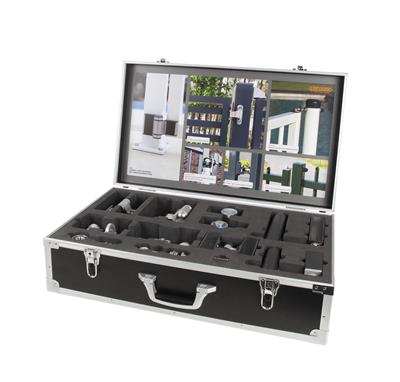 Demo case with a range of Locinox hinges