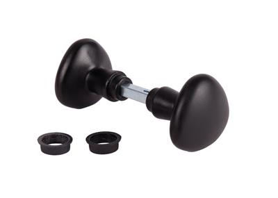 Black aluminum round knobs