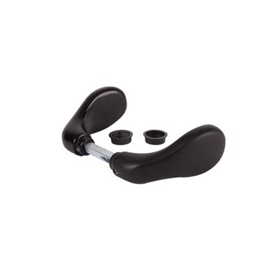 Handle pair made of black anodized aluminium